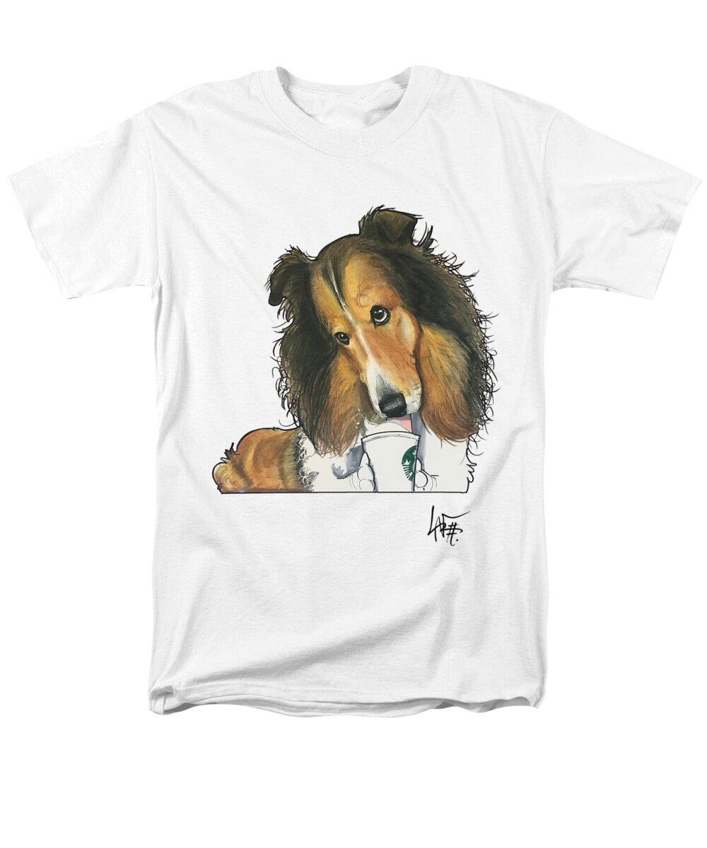 Rygiel 4546 Men's T-Shirt (Regular Fit) featuring the drawing Rygiel 4546 by Canine Caricatures By John LaFree
