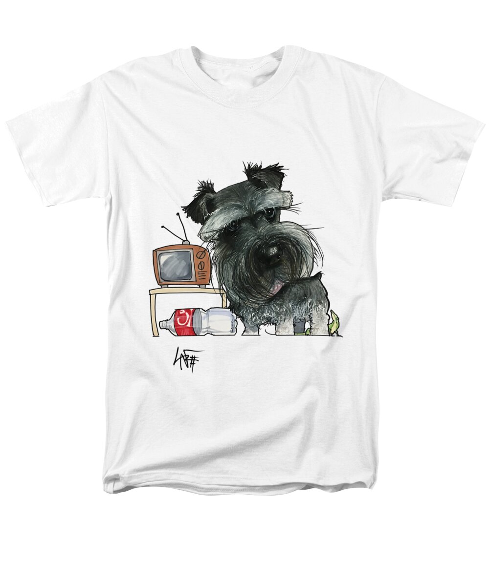 Salac 4534 Men's T-Shirt (Regular Fit) featuring the drawing Salac 4534 by Canine Caricatures By John LaFree