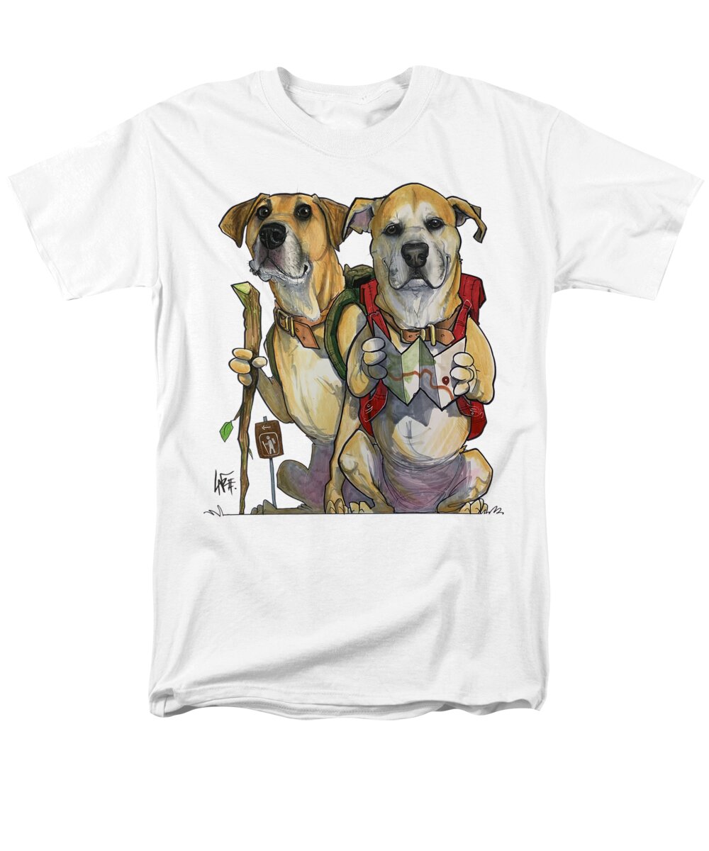Salter Men's T-Shirt (Regular Fit) featuring the drawing Salter 5236 by Canine Caricatures By John LaFree