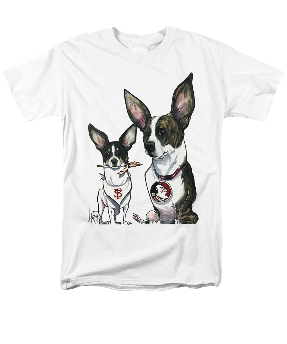Scala 4610 Men's T-Shirt (Regular Fit) featuring the drawing Scala 4610 by Canine Caricatures By John LaFree