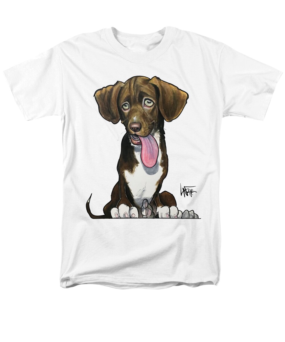 Schultz Men's T-Shirt (Regular Fit) featuring the drawing Schultz 5103 by Canine Caricatures By John LaFree