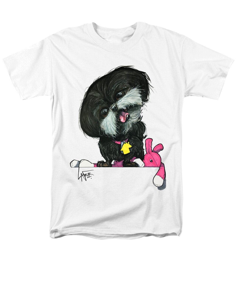 Sharp 4744 Men's T-Shirt (Regular Fit) featuring the drawing Sharp 4744 by Canine Caricatures By John LaFree