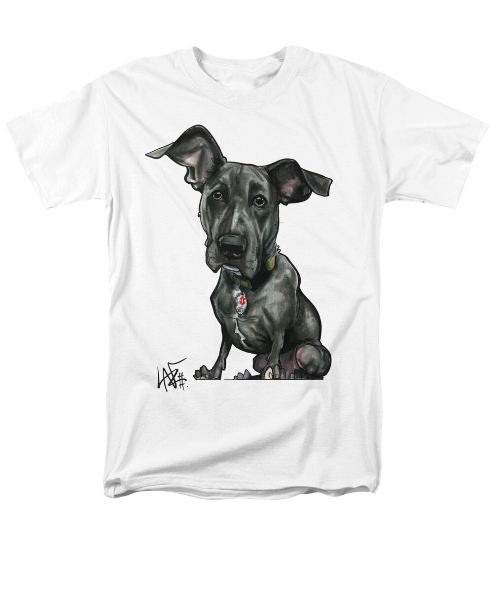 Simon 4465 Men's T-Shirt (Regular Fit) featuring the drawing Simon 4465 by Canine Caricatures By John LaFree