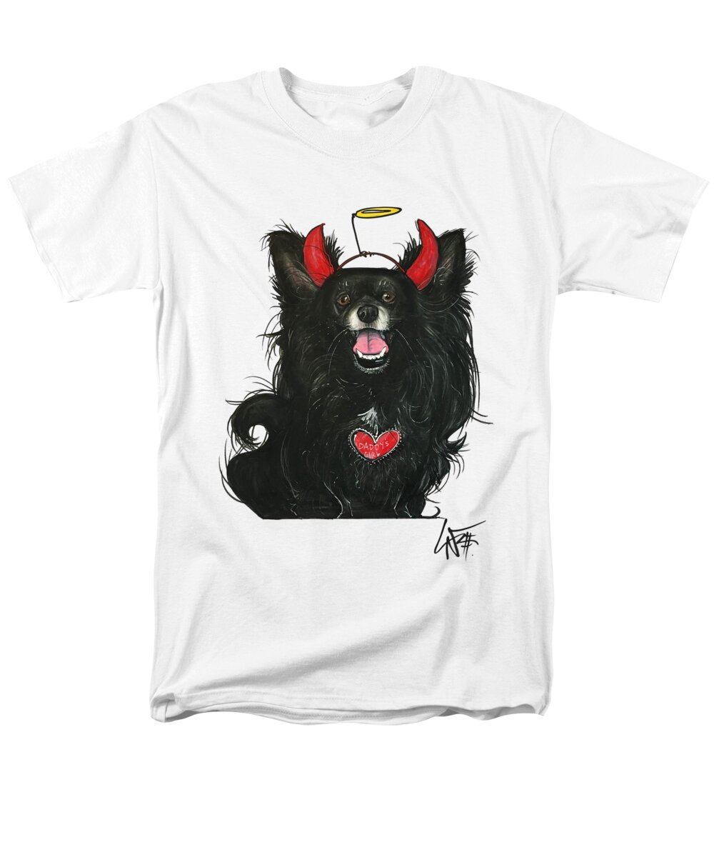 Singleton 4780 Men's T-Shirt (Regular Fit) featuring the drawing Singleton 4780 by Canine Caricatures By John LaFree
