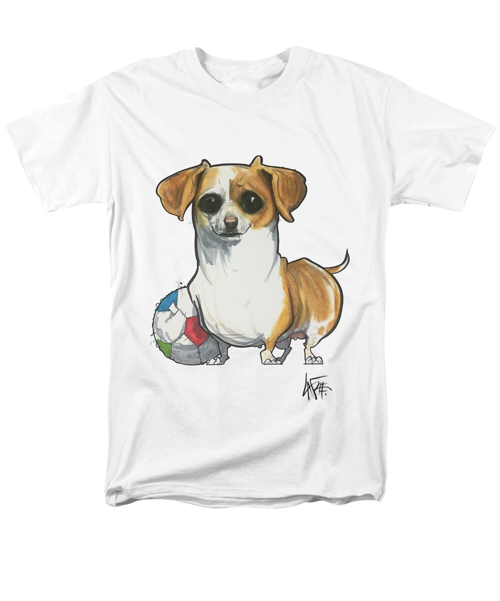 Spilker 4577 Men's T-Shirt (Regular Fit) featuring the drawing Spilker 4577 by Canine Caricatures By John LaFree