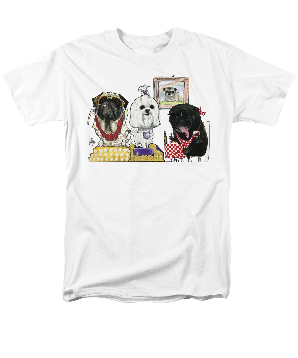 Storch 4362 Men's T-Shirt (Regular Fit) featuring the drawing Storch 4362 by Canine Caricatures By John LaFree