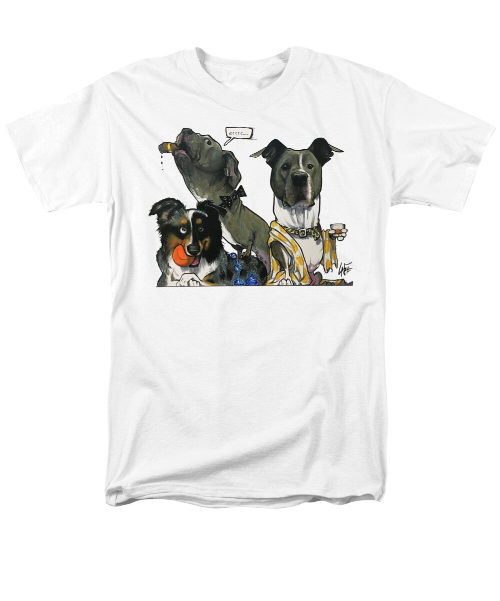 Suarez Men's T-Shirt (Regular Fit) featuring the drawing Suarez 5097 by John LaFree