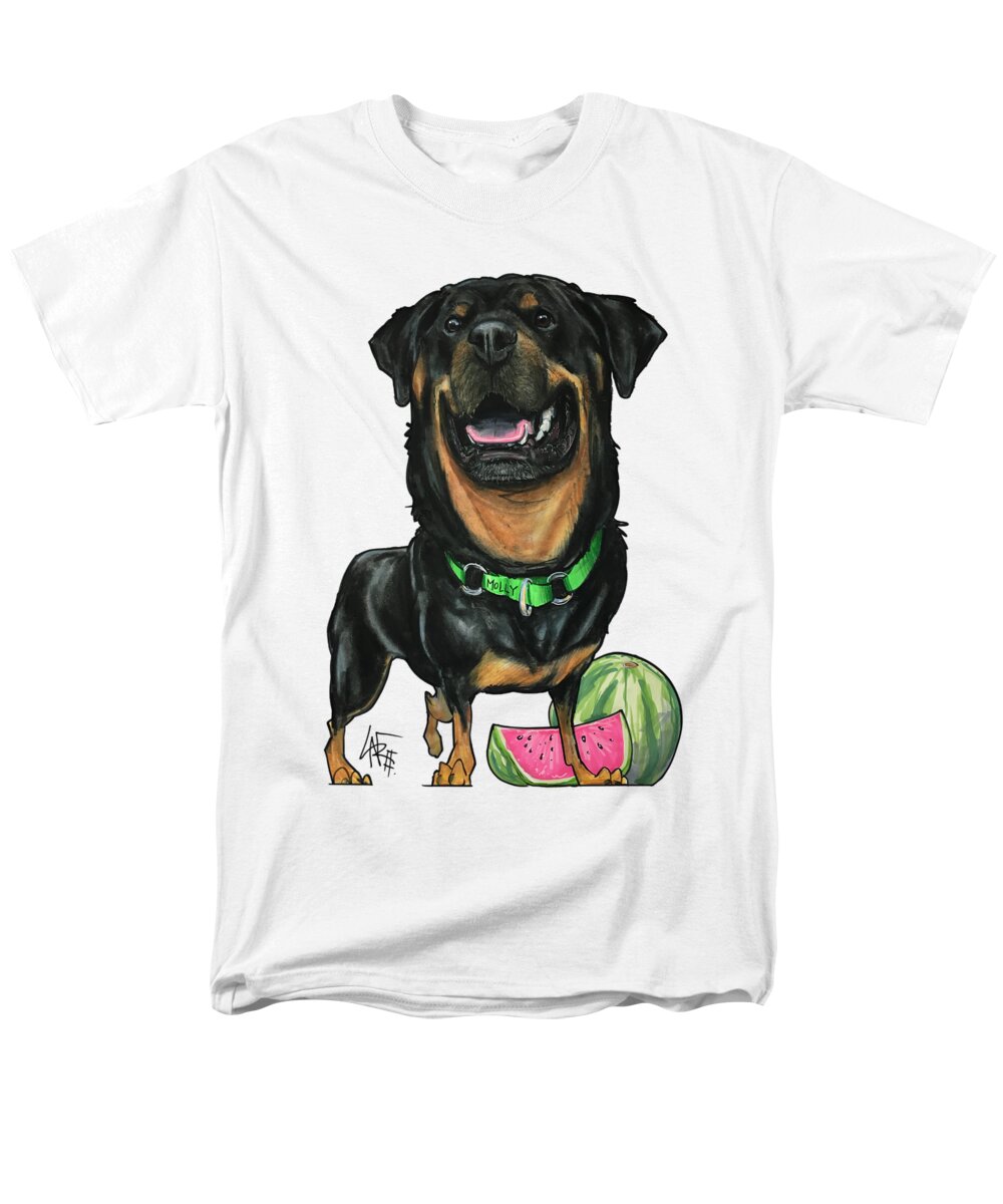 Summerson 4525 Men's T-Shirt (Regular Fit) featuring the drawing Summerson 4525 by Canine Caricatures By John LaFree