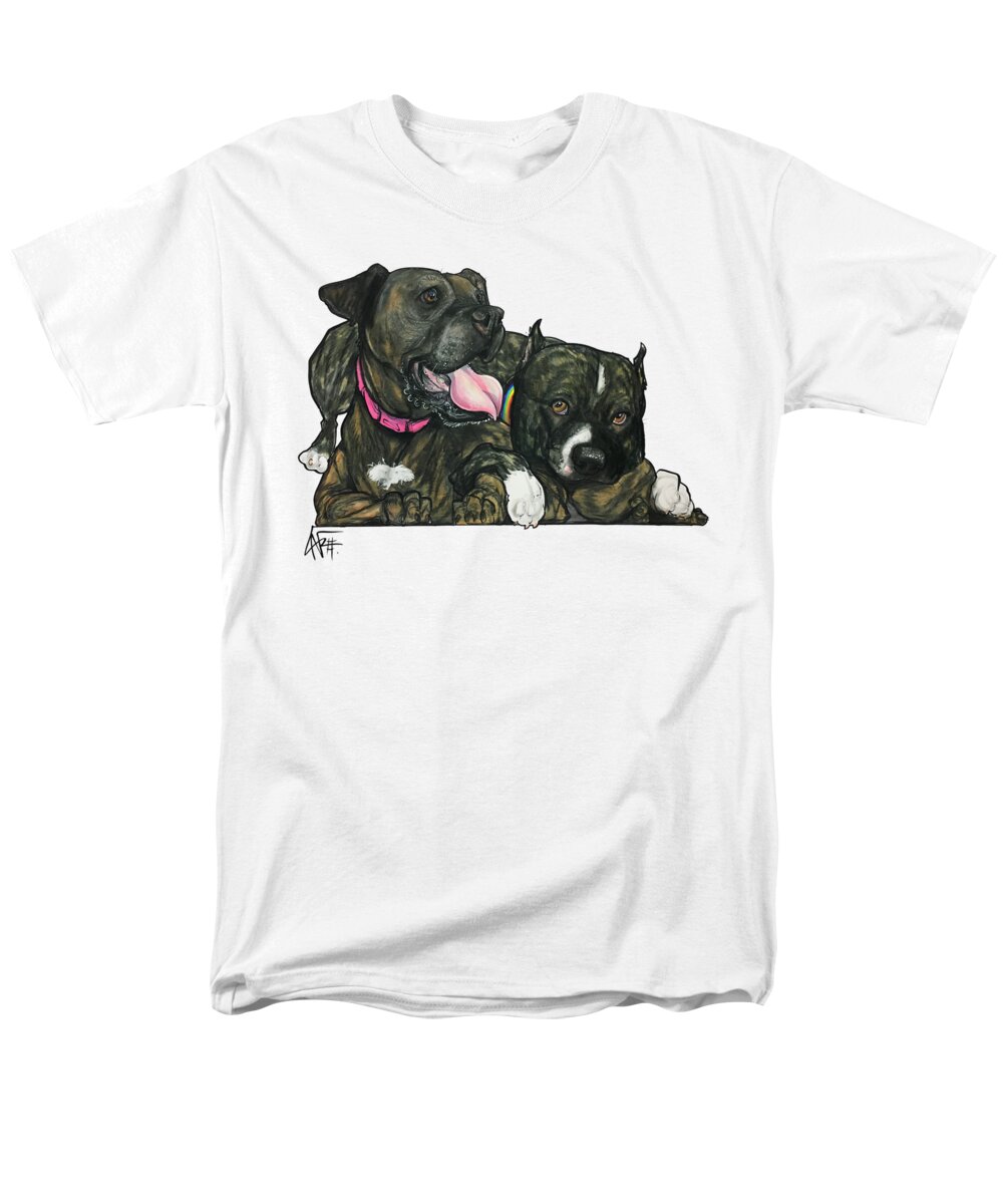 Sweeney 4592 Men's T-Shirt (Regular Fit) featuring the drawing Sweeney 4592 by Canine Caricatures By John LaFree