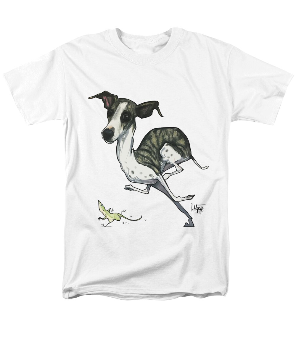 Underwood 4550 Men's T-Shirt (Regular Fit) featuring the drawing Underwood 4550 by Canine Caricatures By John LaFree
