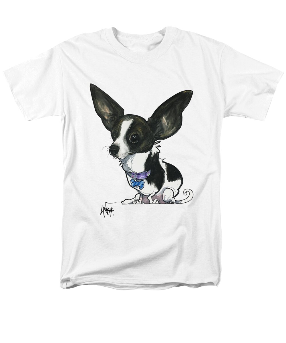 Voss 4623 Men's T-Shirt (Regular Fit) featuring the drawing Voss 4623 by Canine Caricatures By John LaFree
