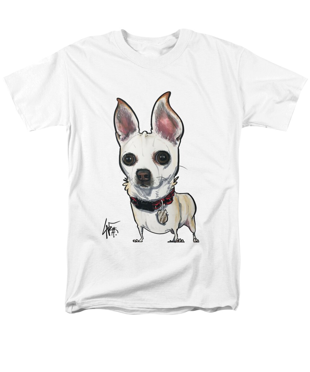 Watkins Men's T-Shirt (Regular Fit) featuring the drawing Watkins 4305 by Canine Caricatures By John LaFree