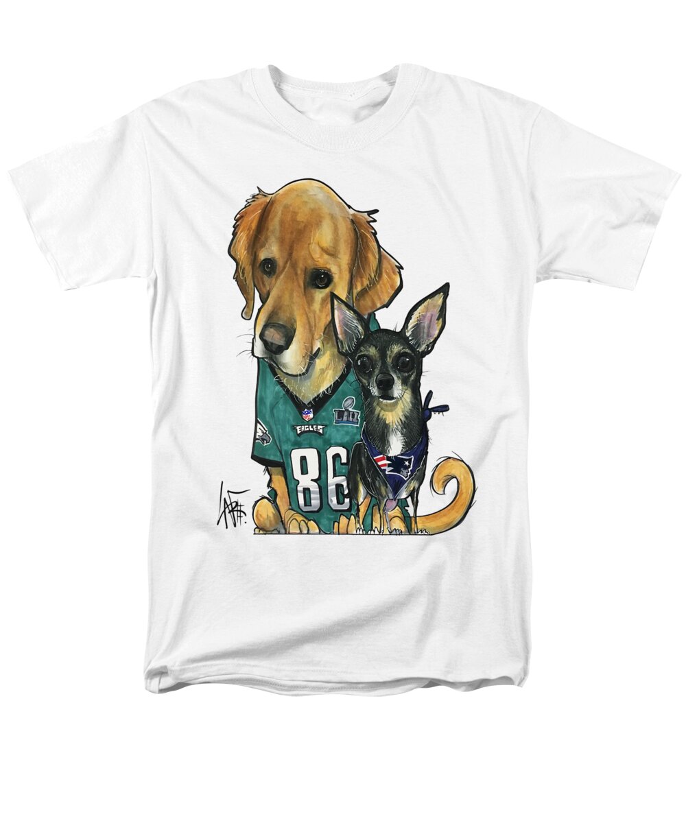 Weise 4591 Men's T-Shirt (Regular Fit) featuring the drawing Weise 4591 by Canine Caricatures By John LaFree