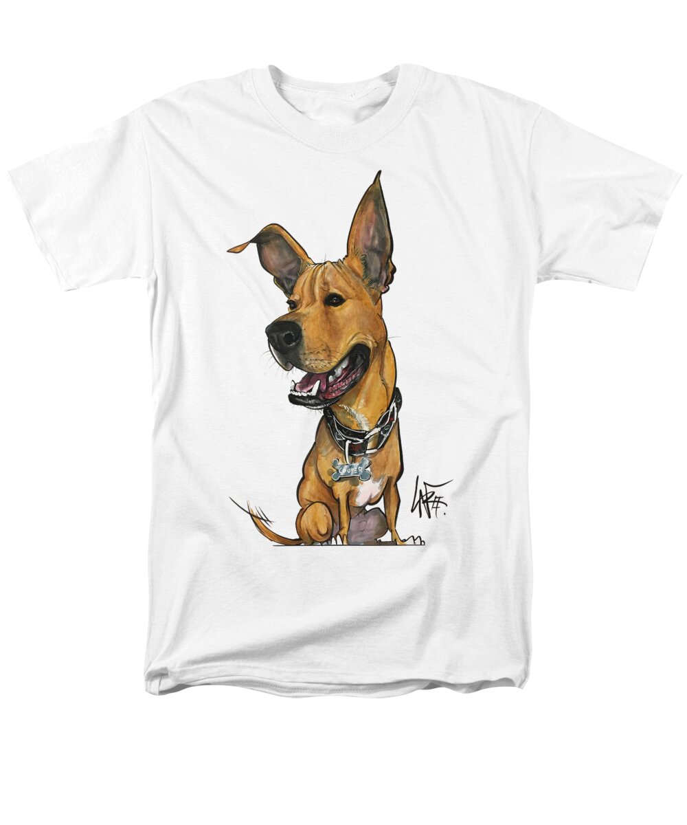Weissinger Men's T-Shirt (Regular Fit) featuring the drawing Weissinger 4168 by Canine Caricatures By John LaFree