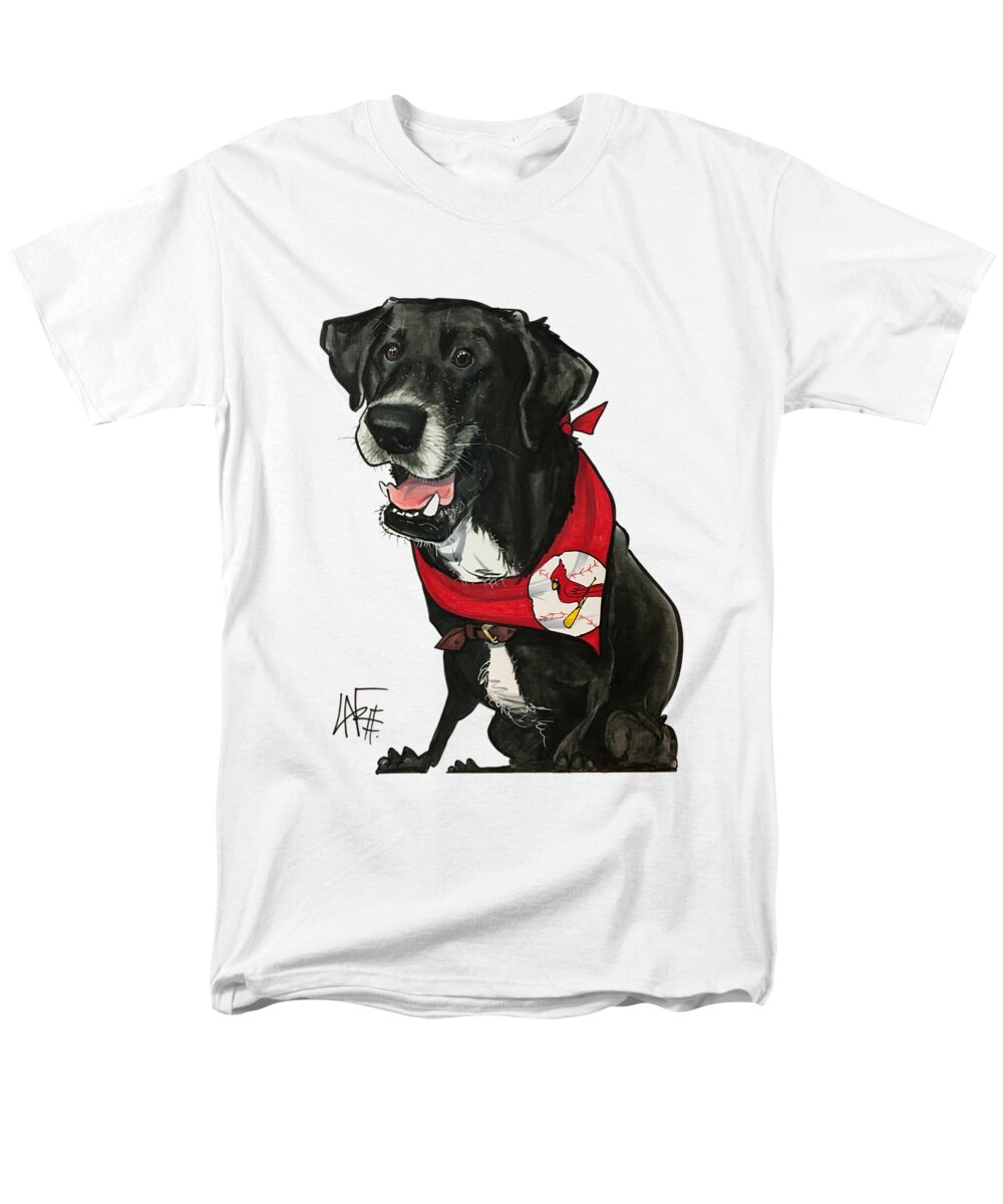 Werner 4517 Men's T-Shirt (Regular Fit) featuring the drawing Werner 4517 by Canine Caricatures By John LaFree