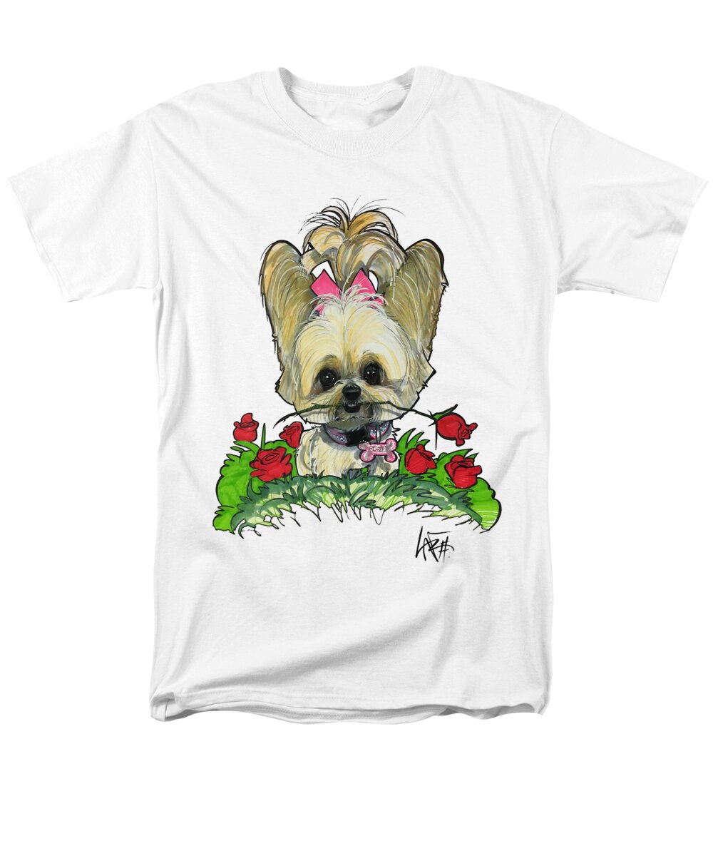 Wood 4568 Men's T-Shirt (Regular Fit) featuring the drawing Wood 4568 by Canine Caricatures By John LaFree