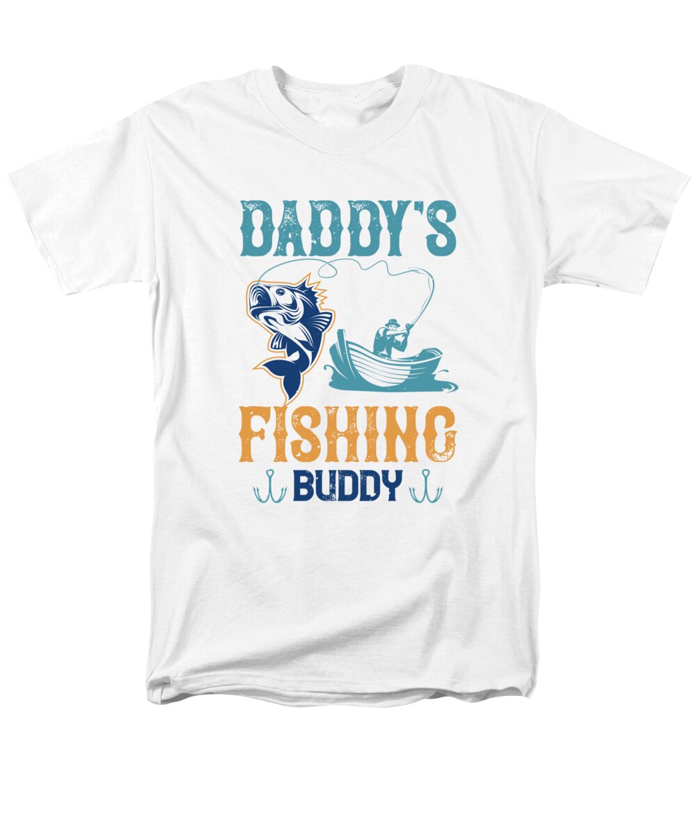 Funny Fishing Men's T-Shirt (Regular Fit) featuring the digital art Daddys Fishing Buddy by Jacob Zelazny