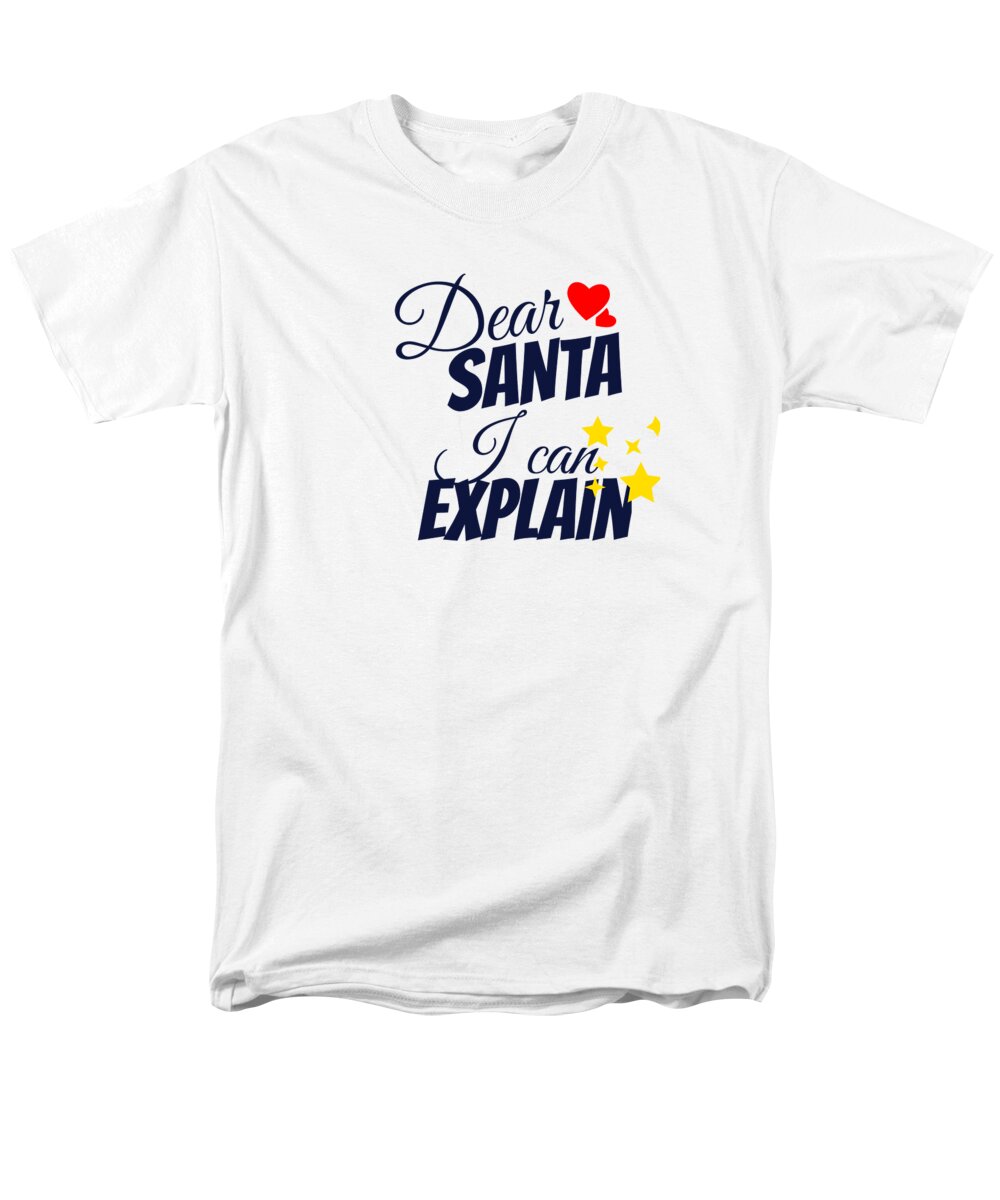 Santa Claus Men's T-Shirt (Regular Fit) featuring the digital art Dear santa I can explain by Jacob Zelazny