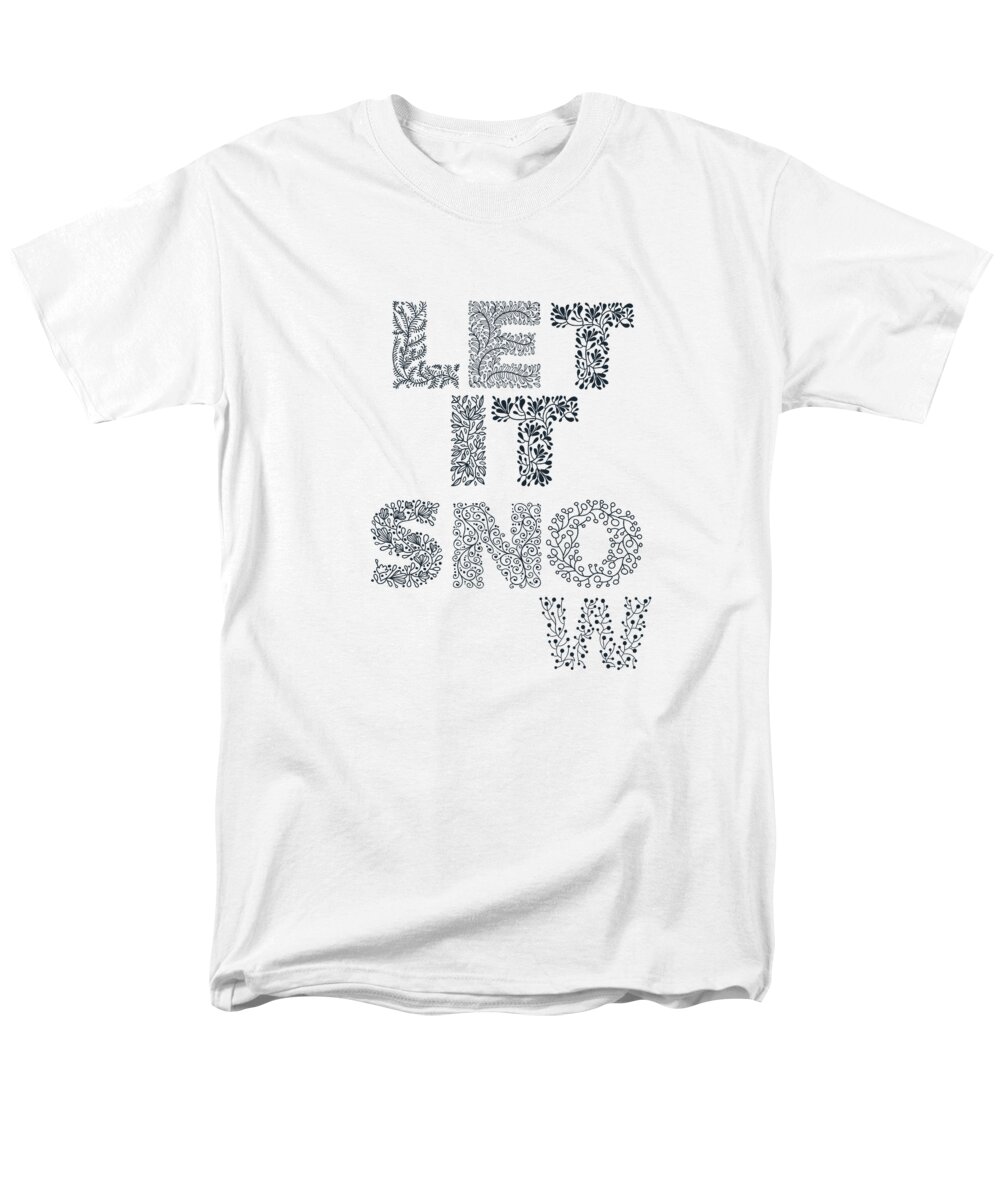 Santa Claus Men's T-Shirt (Regular Fit) featuring the digital art Let it snow by Jacob Zelazny