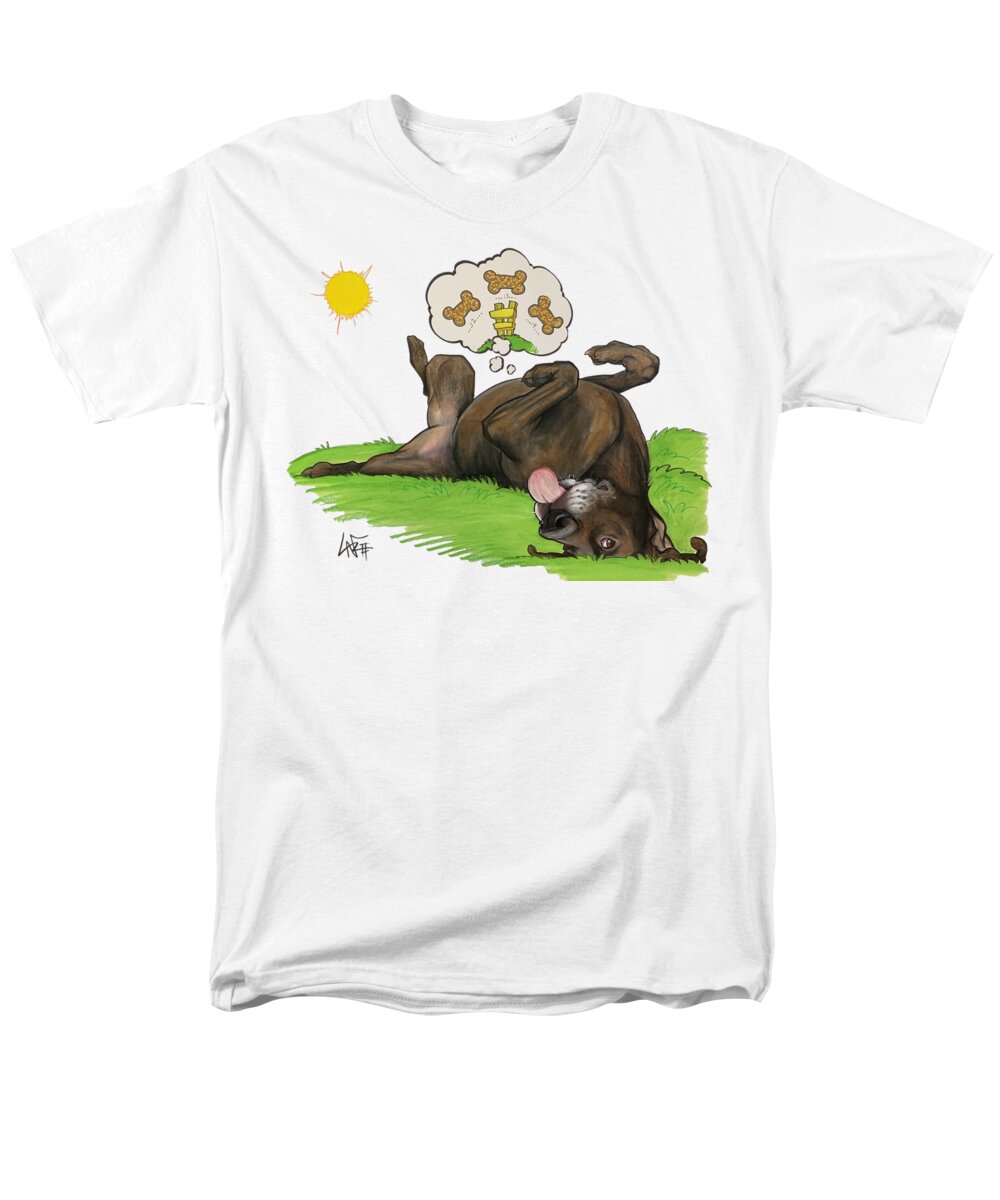 Deadmore Men's T-Shirt (Regular Fit) featuring the drawing 5287 Deadmore by Canine Caricatures By John LaFree