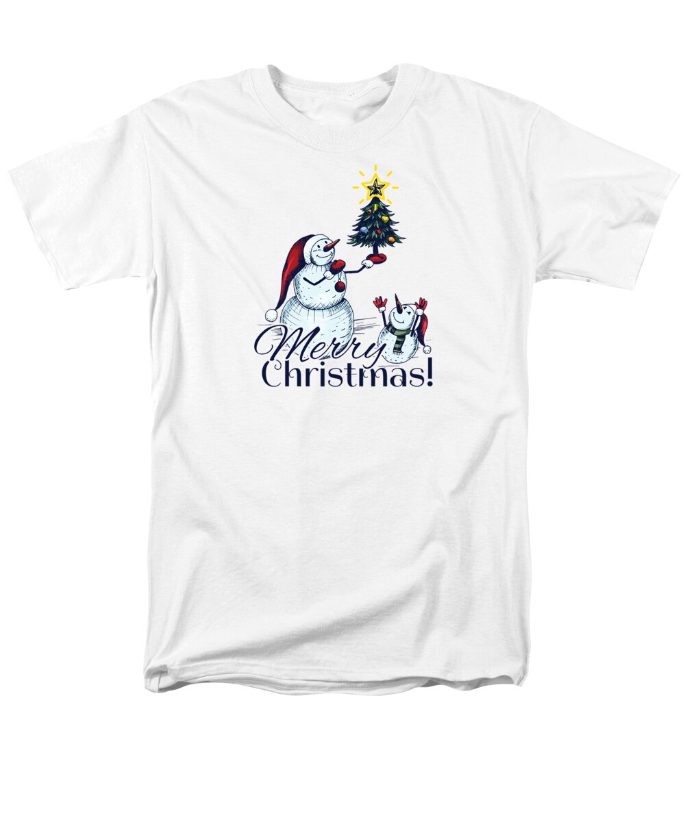 Santa Claus Men's T-Shirt (Regular Fit) featuring the digital art Merry Christmas by Jacob Zelazny