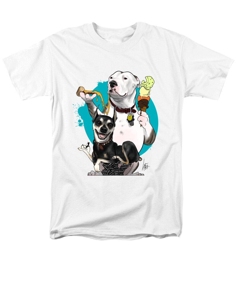 5772 Men's T-Shirt (Regular Fit) featuring the drawing 5772 Sayers by Canine Caricatures By John LaFree