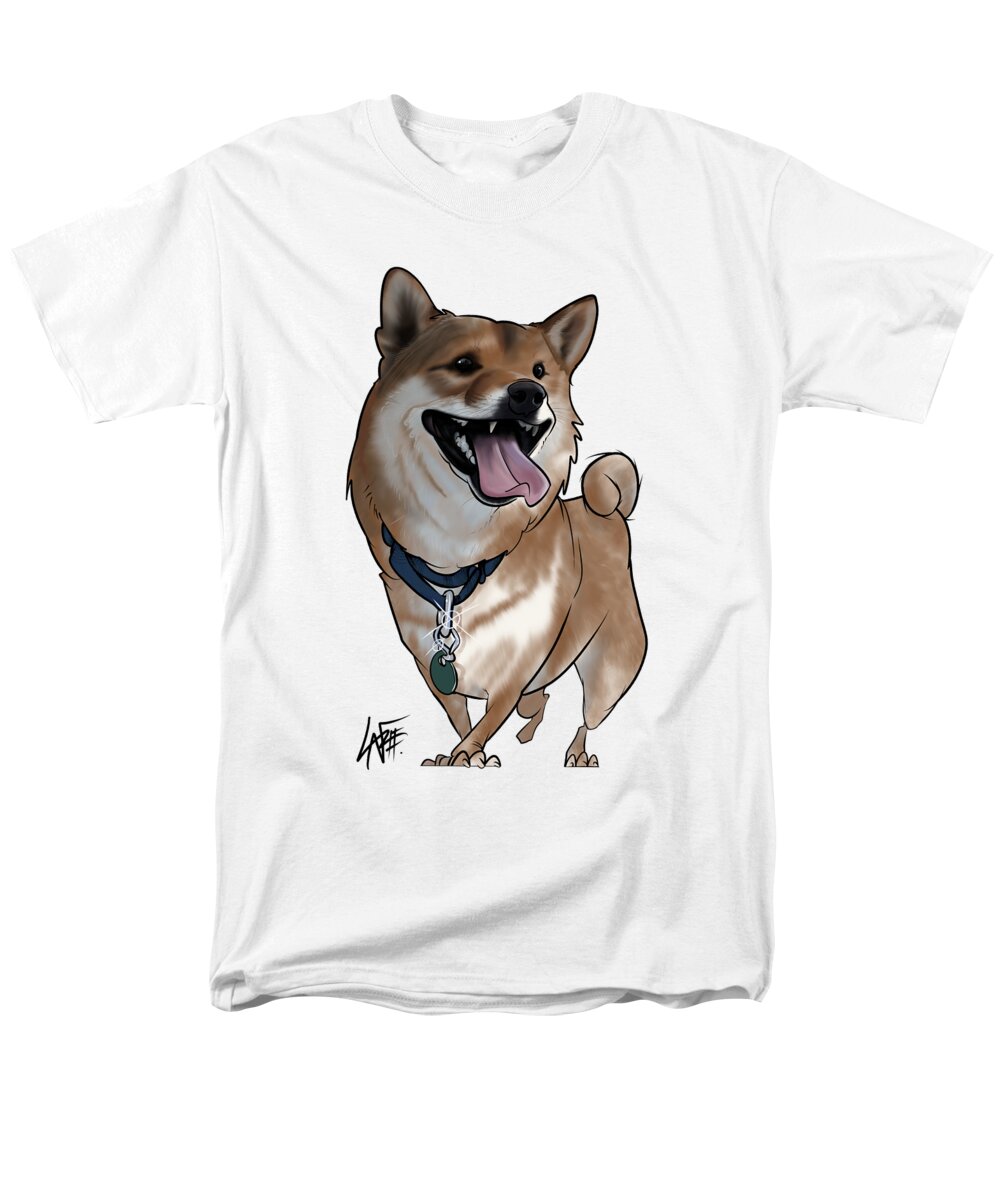 5930 Men's T-Shirt (Regular Fit) featuring the drawing 5930 Trachier by Canine Caricatures By John LaFree
