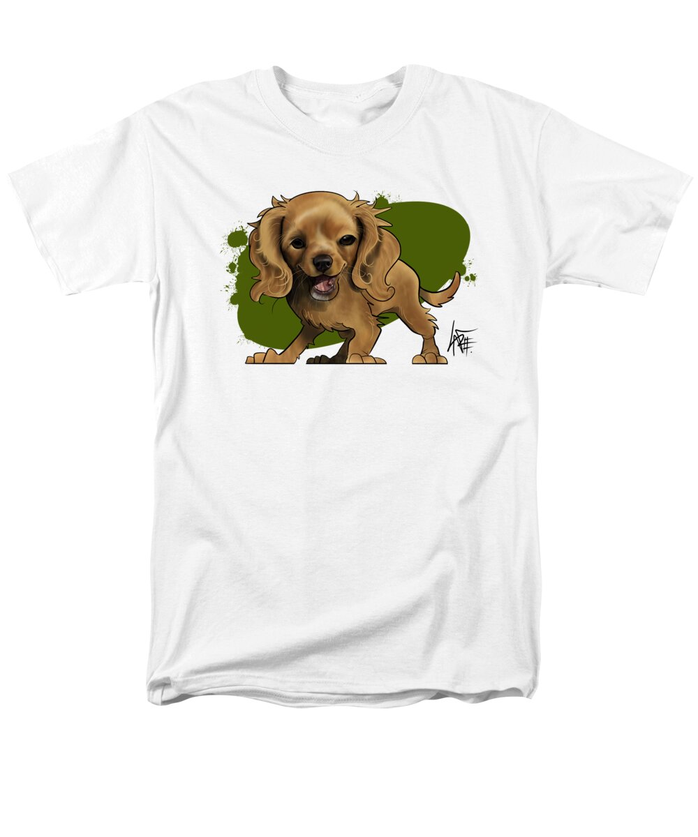 5944 Men's T-Shirt (Regular Fit) featuring the drawing 5944 Finlay by Canine Caricatures By John LaFree