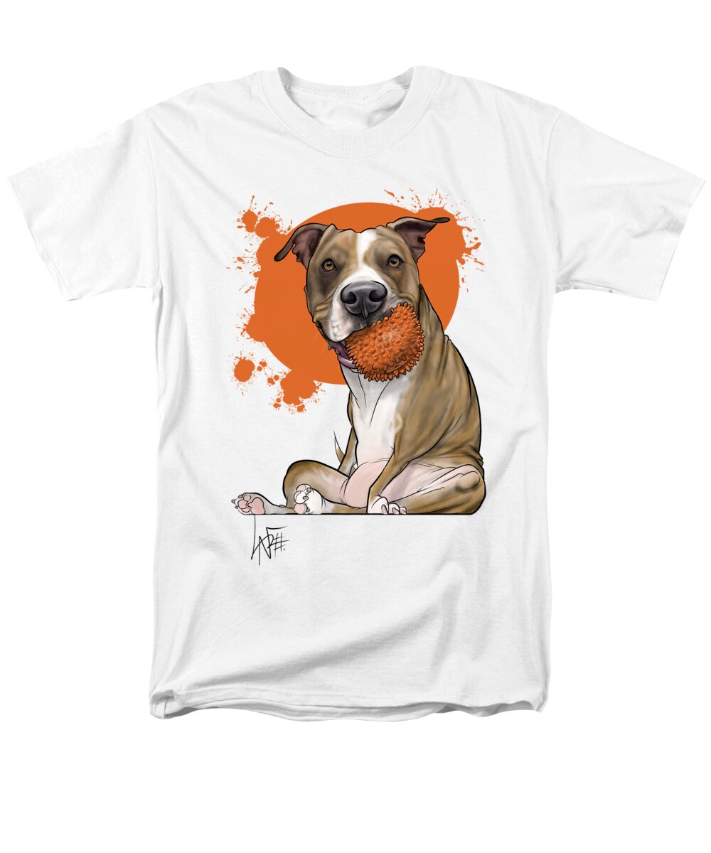 5945 Men's T-Shirt (Regular Fit) featuring the drawing 5945 Carollo by Canine Caricatures By John LaFree