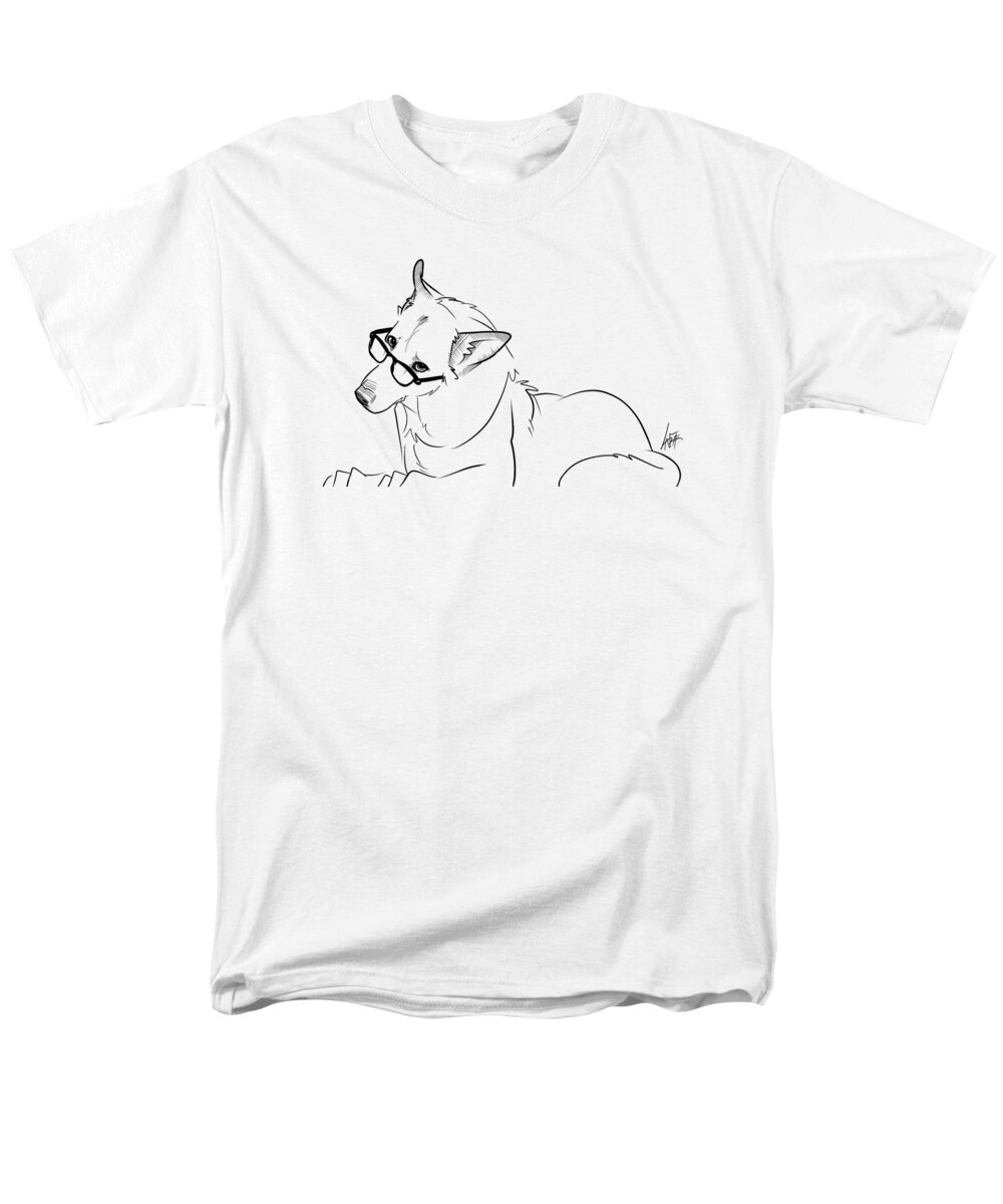 5946 Men's T-Shirt (Regular Fit) featuring the drawing 5946 McDowell by Canine Caricatures By John LaFree