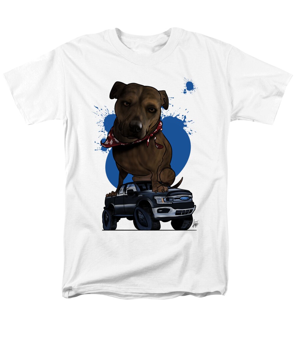 5953 Men's T-Shirt (Regular Fit) featuring the drawing 5953 Fraser by Canine Caricatures By John LaFree