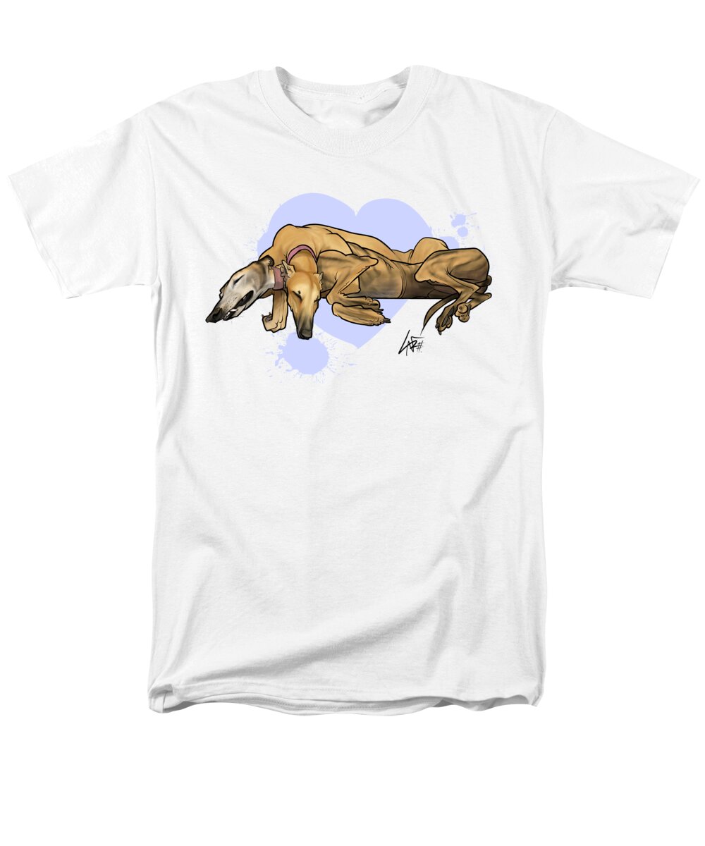 5957 Men's T-Shirt (Regular Fit) featuring the drawing 5957 Perez-Fisher by Canine Caricatures By John LaFree