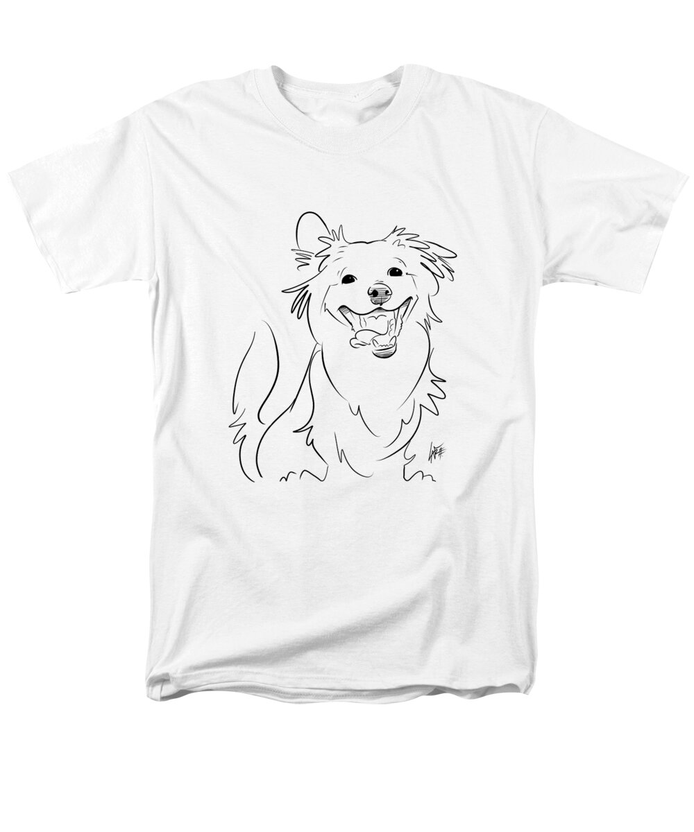 5958 Men's T-Shirt (Regular Fit) featuring the drawing 5958 Wilcox by Canine Caricatures By John LaFree