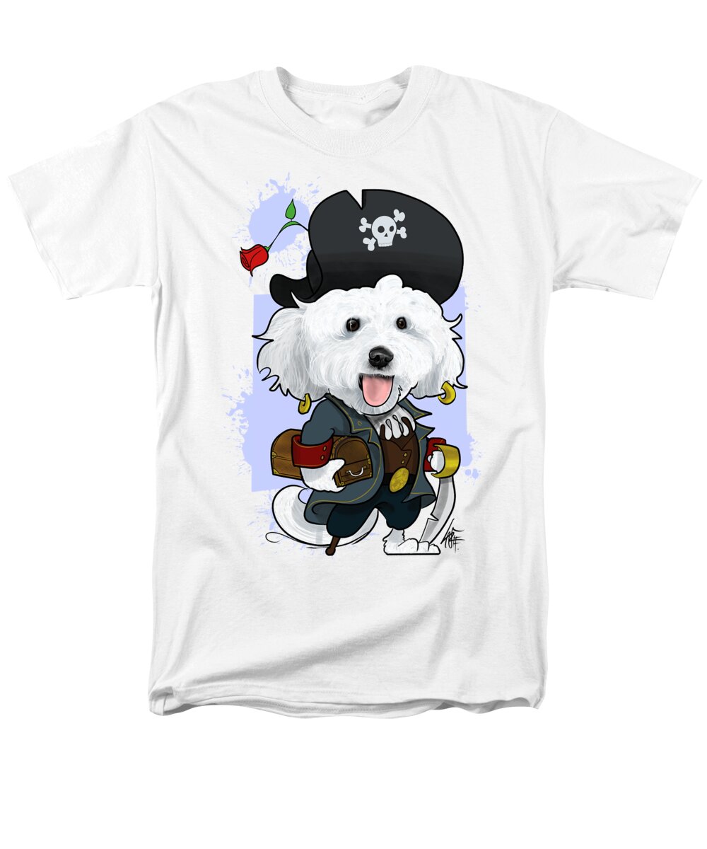 5961 Men's T-Shirt (Regular Fit) featuring the drawing 5961 Steele by Canine Caricatures By John LaFree