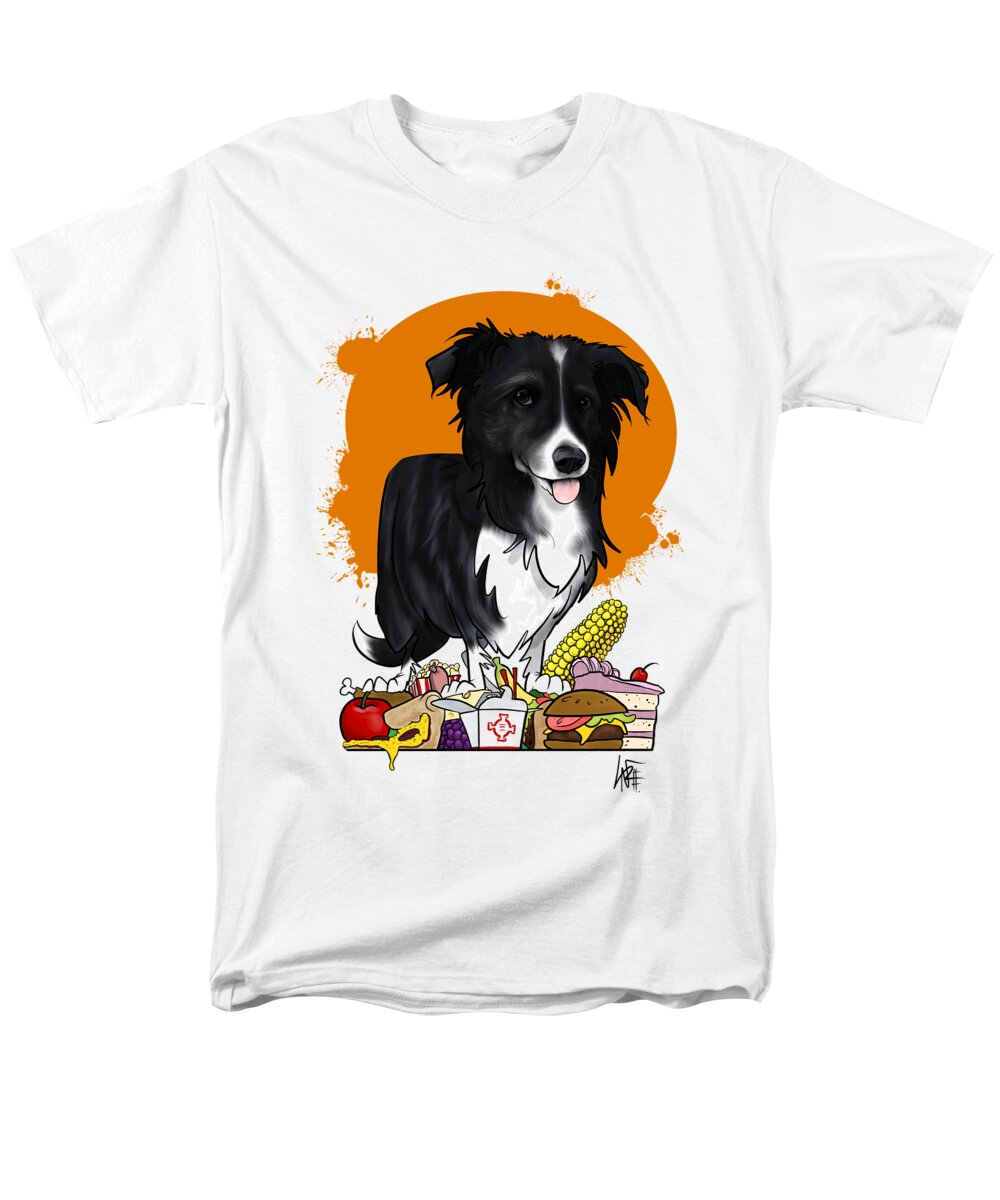 5964 Men's T-Shirt (Regular Fit) featuring the drawing 5964 Pound by Canine Caricatures By John LaFree