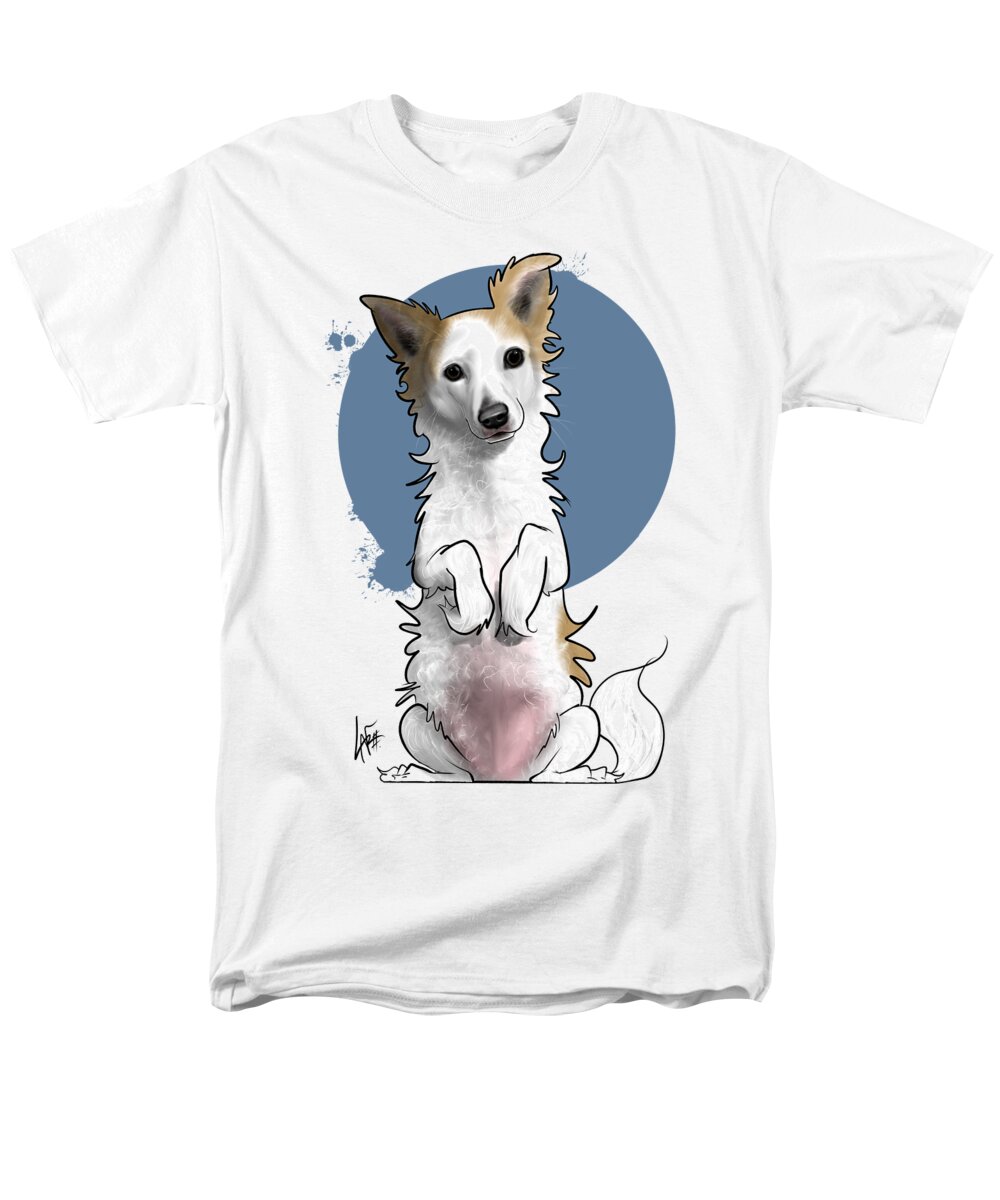 5977 Men's T-Shirt (Regular Fit) featuring the drawing 5977 Tutella by Canine Caricatures By John LaFree