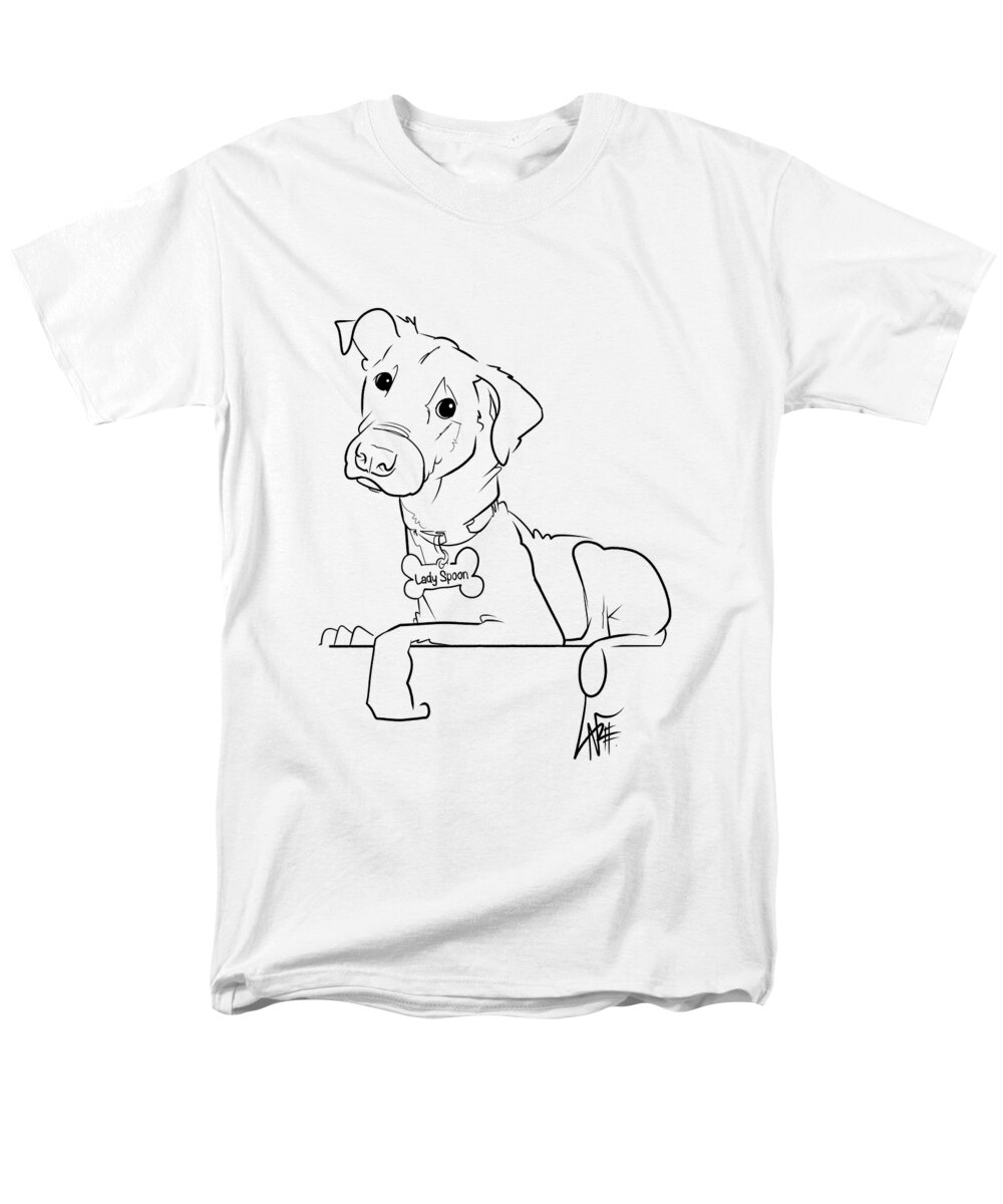 5994 Men's T-Shirt (Regular Fit) featuring the drawing 5994 Pace by Canine Caricatures By John LaFree