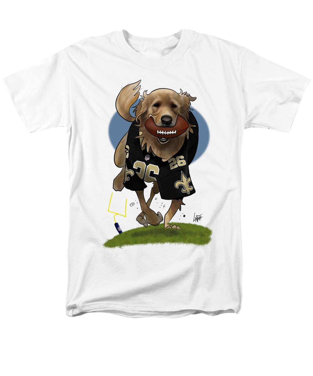 5995 Men's T-Shirt (Regular Fit) featuring the drawing 5995 Zurek by Canine Caricatures By John LaFree