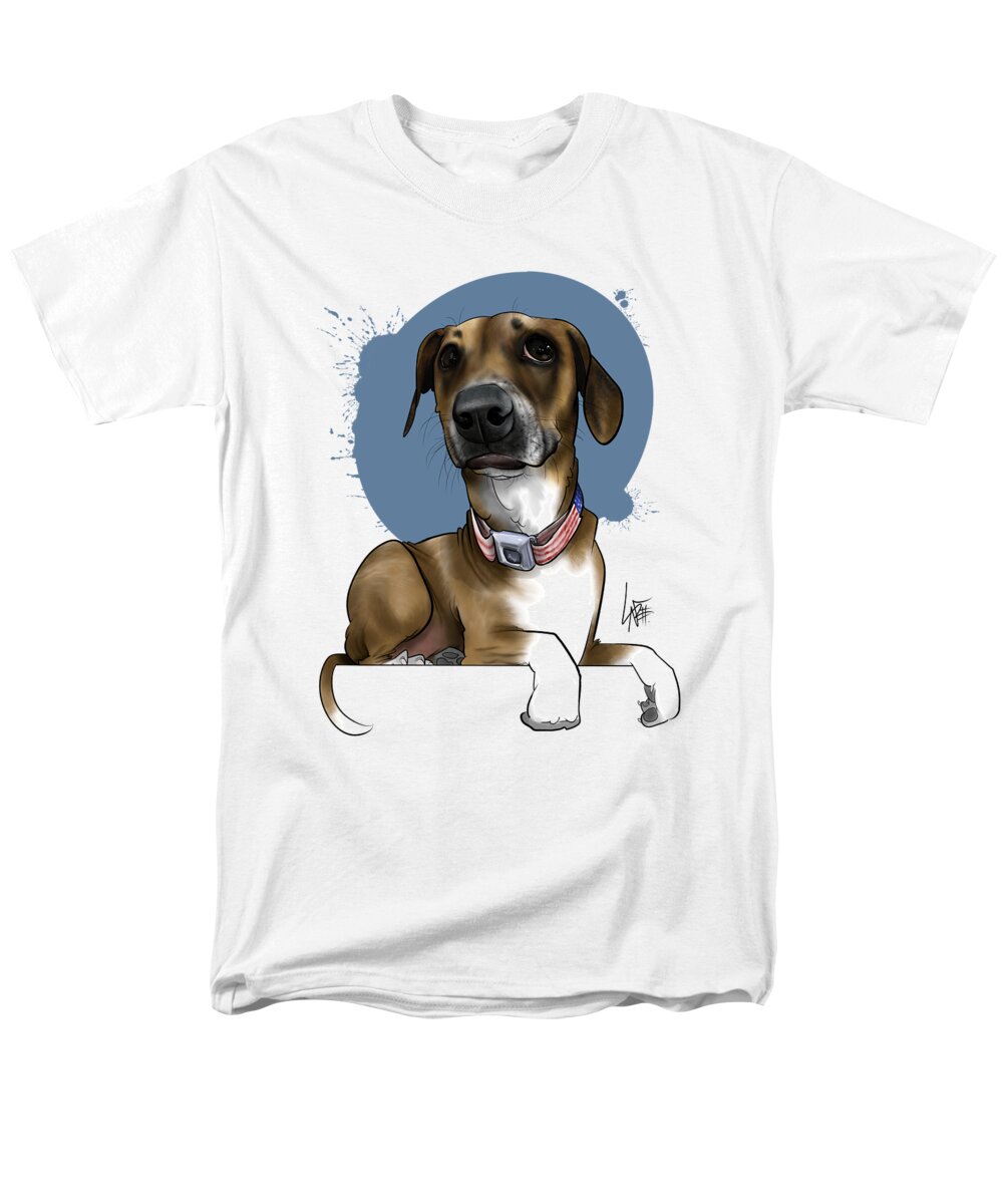 6002 Men's T-Shirt (Regular Fit) featuring the drawing 6002 Kalstrom by Canine Caricatures By John LaFree