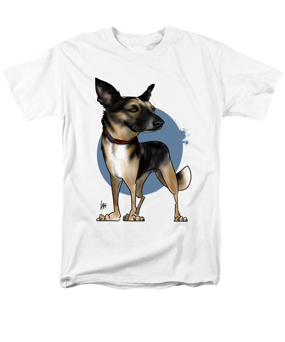 6011 Men's T-Shirt (Regular Fit) featuring the drawing 6011 Plummer by Canine Caricatures By John LaFree