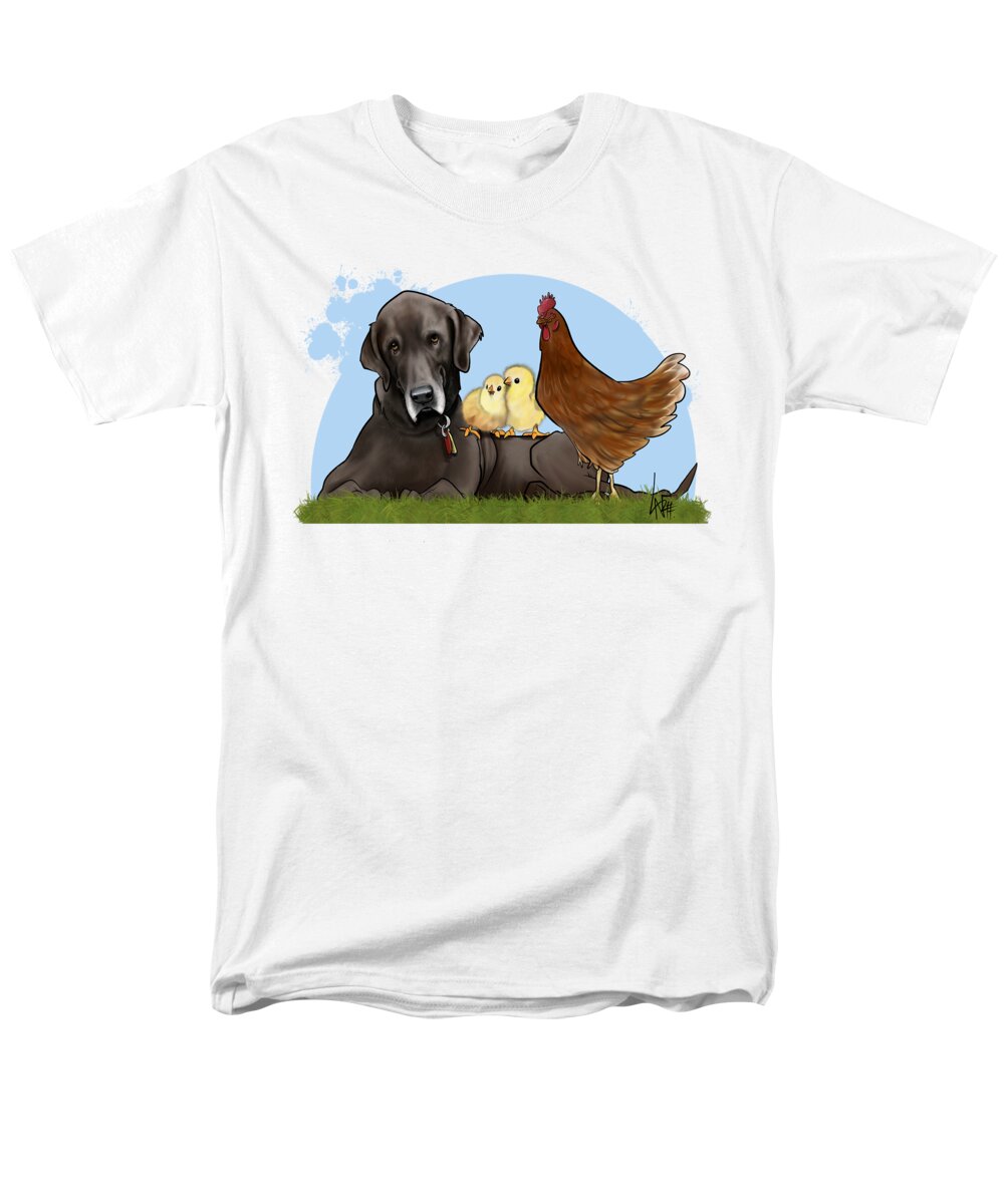 6025 Men's T-Shirt (Regular Fit) featuring the drawing 6025 Brodette by Canine Caricatures By John LaFree