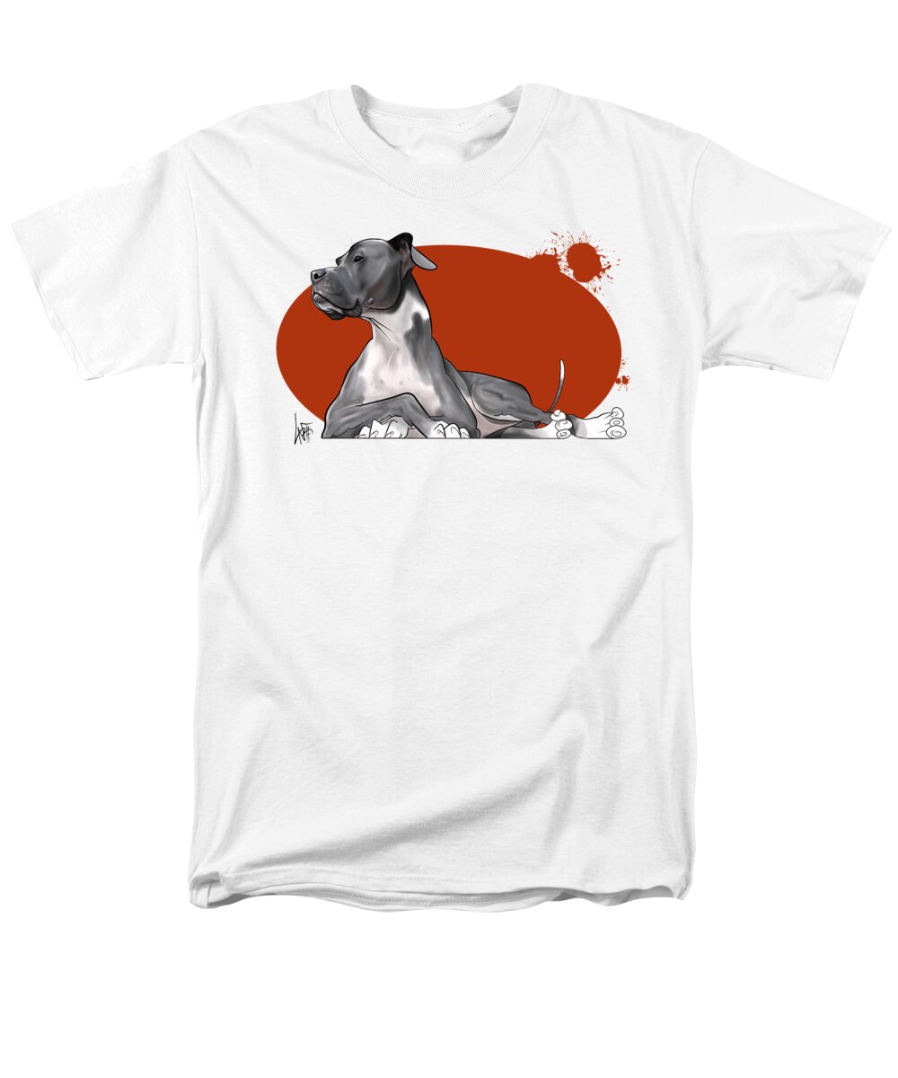 6045 Men's T-Shirt (Regular Fit) featuring the drawing 6045 Safford by Canine Caricatures By John LaFree