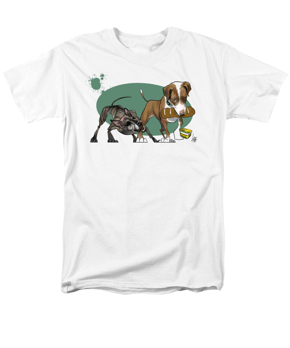 6047 Men's T-Shirt (Regular Fit) featuring the drawing 6047 Mader by Canine Caricatures By John LaFree