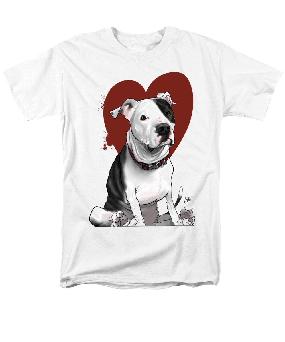 6089 Men's T-Shirt (Regular Fit) featuring the drawing 6089 Jones by Canine Caricatures By John LaFree