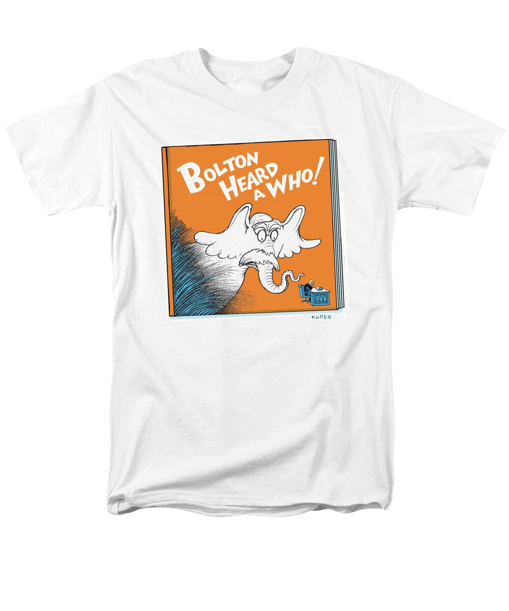 Captionless Men's T-Shirt (Regular Fit) featuring the drawing Bolton Heard A Who by Peter Kuper