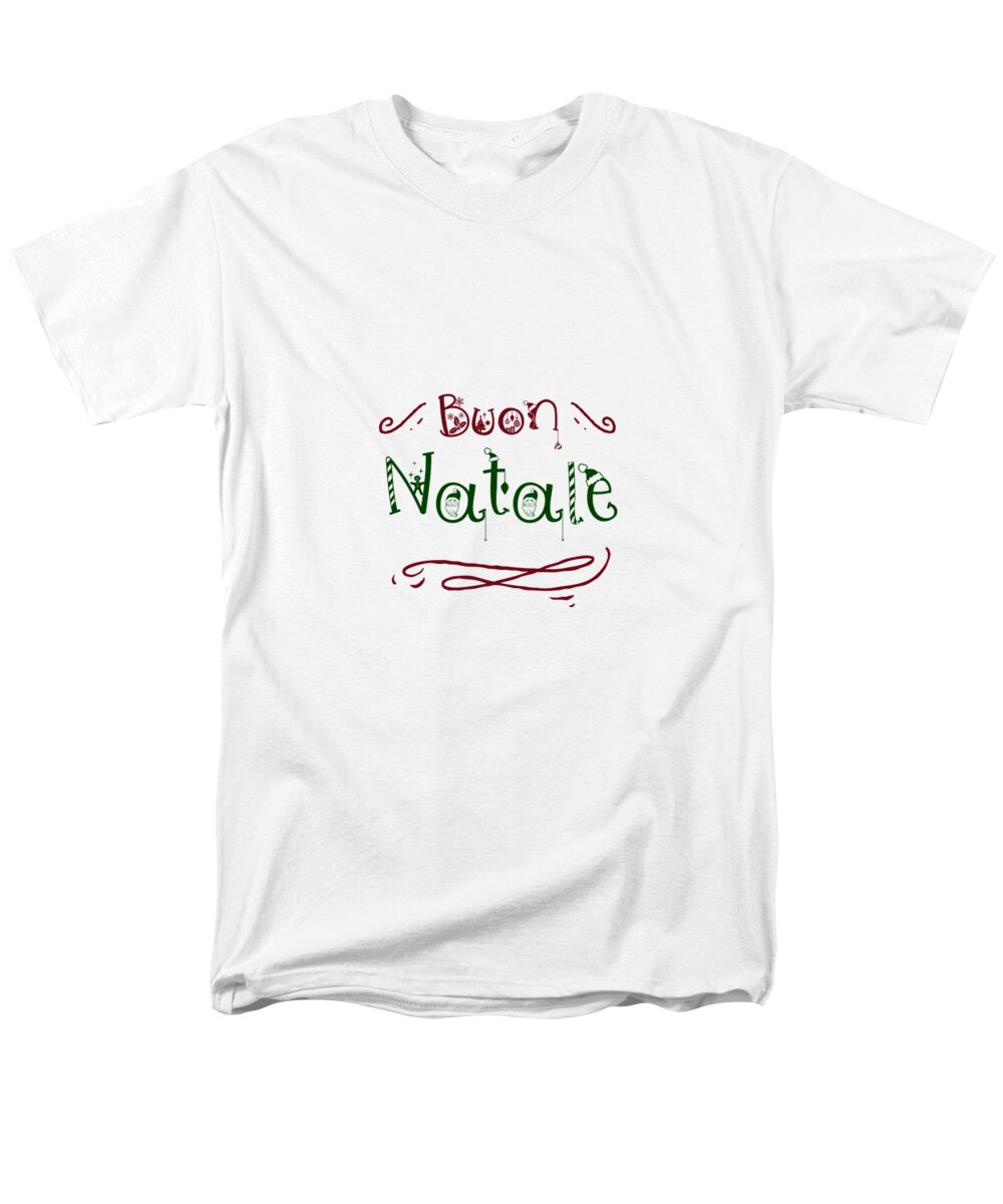 Santa Claus Men's T-Shirt (Regular Fit) featuring the digital art Buon Natale by Jacob Zelazny