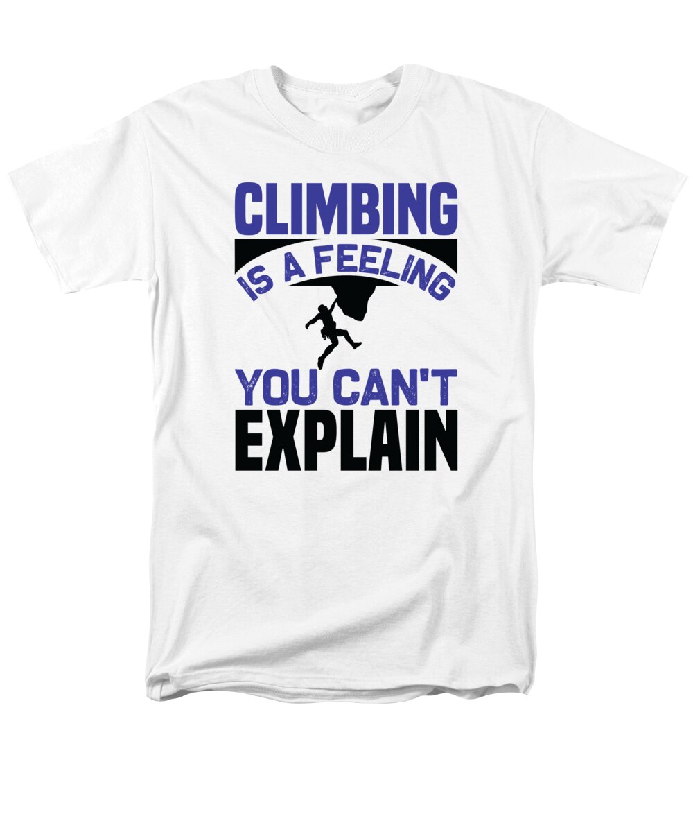 Hobby Men's T-Shirt (Regular Fit) featuring the digital art Climbing is a a feeling you cant explain by Jacob Zelazny