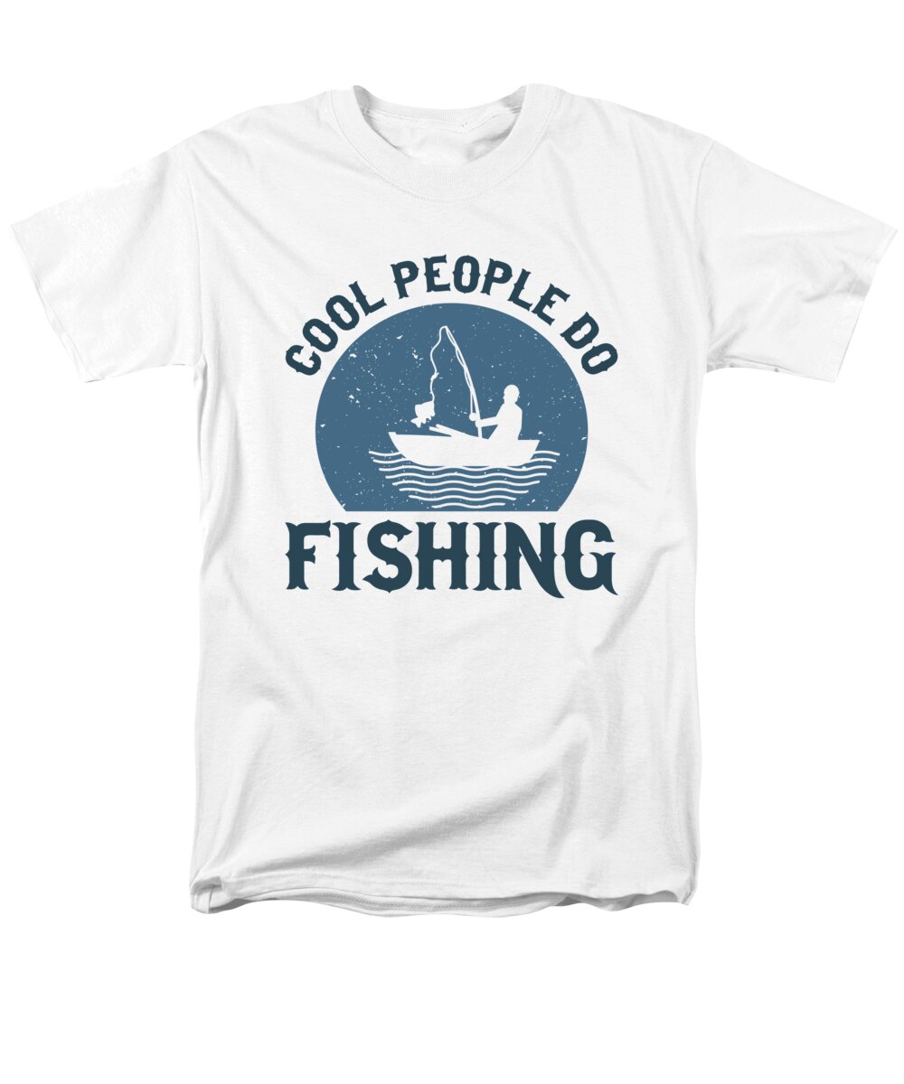 Fishing Men's T-Shirt (Regular Fit) featuring the digital art Cool people do fishing by Jacob Zelazny