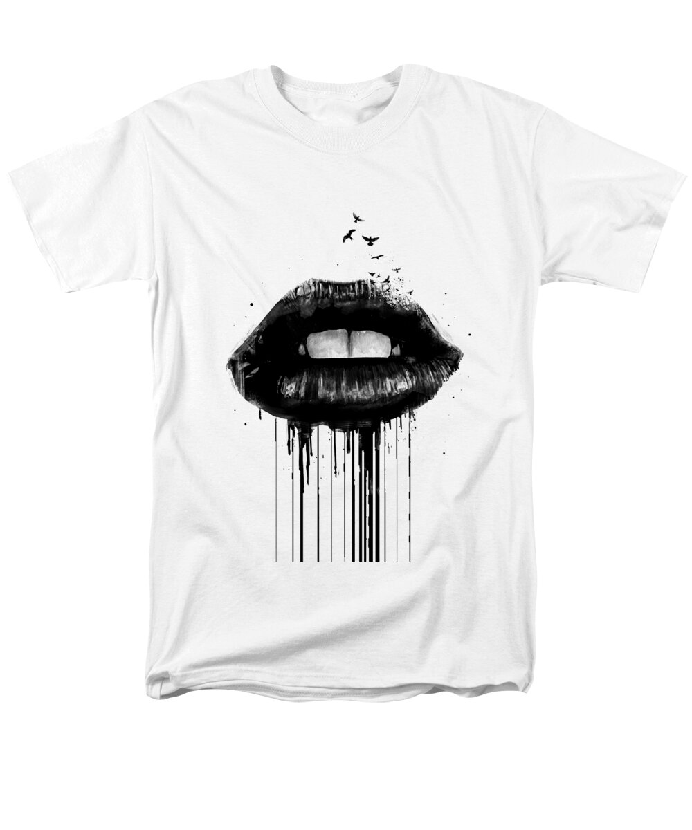 Lips Men's T-Shirt (Regular Fit) featuring the mixed media Dead love by Balazs Solti