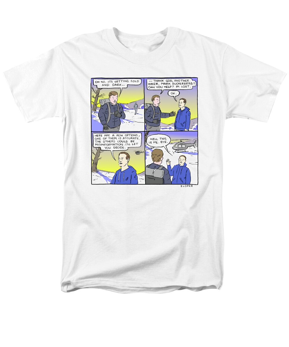 Captionless Men's T-Shirt (Regular Fit) featuring the drawing I'm Lost by Brendan Loper